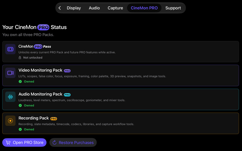 Settings Pro