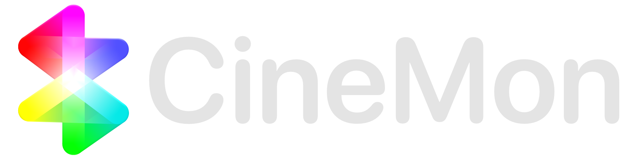 CineMon horizontal logo for dark backgrounds